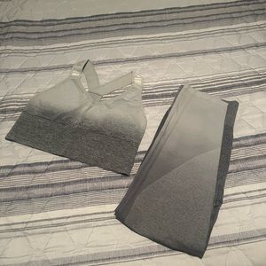 PINK leggings (XL) and sports bra (L)